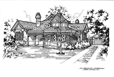 Drawing (series) - Architectural drawing, 66 Broadway, Camberwell, 2002
