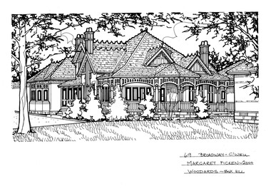 Drawing (series) - Architectural drawing, 69 Broadway, Camberwell, 2002