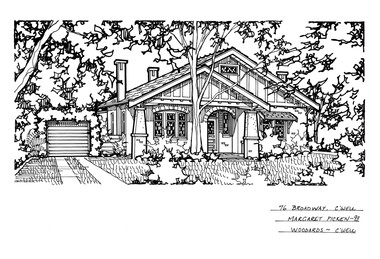 Drawing (series) - Architectural drawing, 76 Broadway, Camberwell, 2002
