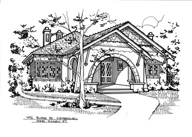 Drawing (series) - Architectural drawing, 496 Burke Road, Camberwell, 2002