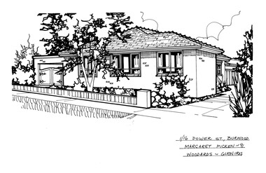 Drawing (series) - Architectural drawing, 1/16 Dower Street, Burwood, 2002
