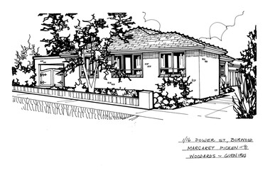 Drawing (series) - Architectural drawing, 1/16 Dower Street, Burwood, 2002