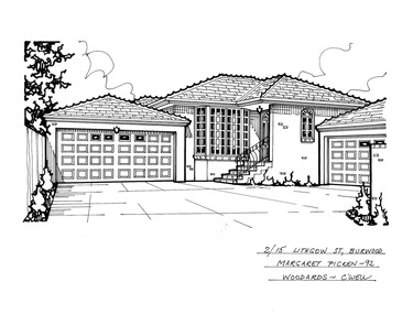 Drawing (series) - Architectural drawing, 2/15 Lithgow Street, Burwood, 2002