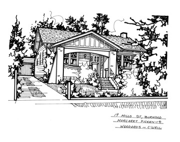 Drawing (series) - Architectural drawing, 19 Mills Street, Burwood, 2002