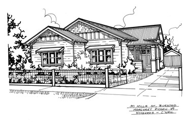 Drawing (series) - Architectural drawing, 30 Mills Street, Burwood, 2002