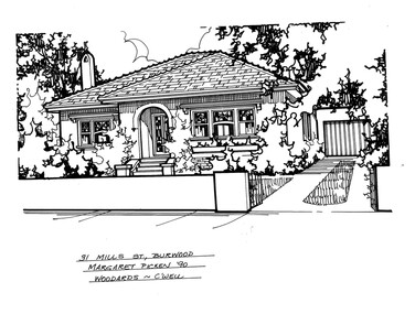 Drawing (series) - Architectural drawing, 31 Mills Street, Burwood, 2002