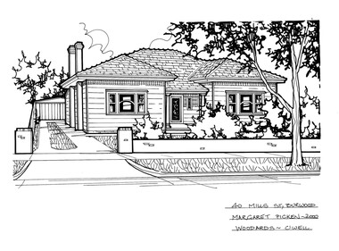 Drawing (series) - Architectural drawing, 40 Mills Street, Burwood, 2002