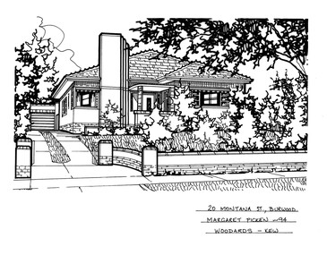 Drawing (series) - Architectural drawing, 20 Montana Street, Burwood, 2002