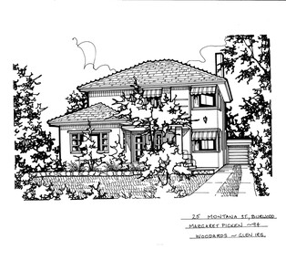 Drawing (series) - Architectural drawing, 25 Montana Street, Burwood, 2002