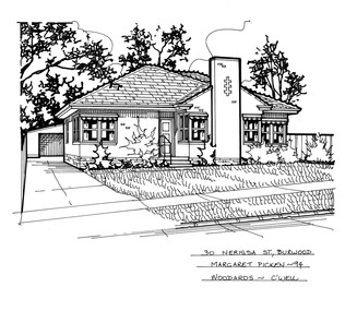 Drawing (series) - Architectural drawing, 30 Nerissa Street, Burwood, 2002
