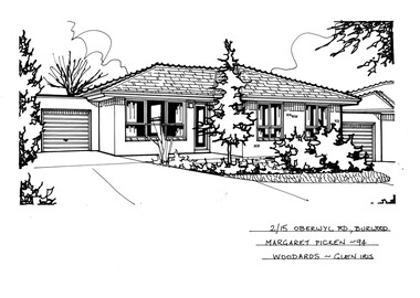 Drawing (series) - Architectural drawing, 2/15 Oberwyl Road, Burwood, 2002