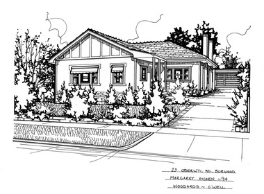 Drawing (series) - Architectural drawing, 23 Oberwyl Road, Burwood, 2002