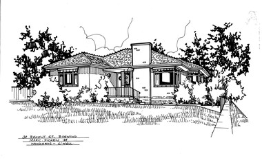 Drawing (series) - Architectural drawing, 38 Regent Street, Burwood, 2002
