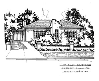 Drawing (series) - Architectural drawing, 74 Rowan Street, Burwood, 2002