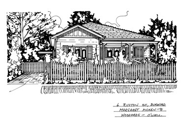Drawing (series) - Architectural drawing, 6 Ruyton Street, Burwood, 2002