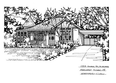 Drawing (series) - Architectural drawing, 1293 Toorak Road, Burwood, 2002