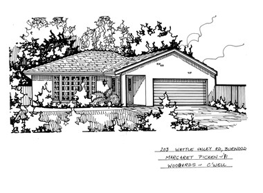 Drawing (series) - Architectural drawing, 203 Wattle Valley Road, Burwood, 2002