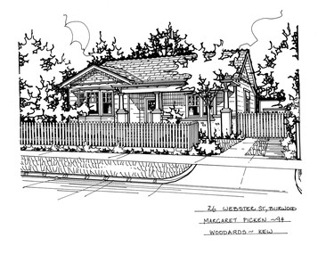 Drawing (series) - Architectural drawing, 26 Webster Street, Burwood, 2002