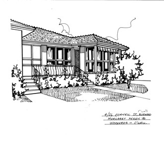 Drawing (series) - Architectural drawing, 4/26 Cornell Street, Burwood, 2002