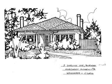 Drawing (series) - Architectural drawing, 3 Darling Avenue, Burwood, 2002