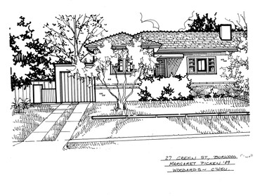 Drawing (series) - Architectural drawing, 27 Green Street, Burwood, 2002