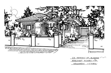 Drawing (series) - Architectural drawing, 22 Merton Street, Burwood, 2002