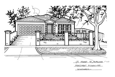 Drawing (series) - Architectural drawing, 1/5 Morey Street, Burwood, 2002