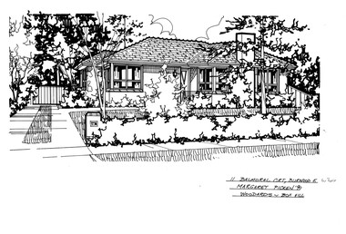Drawing (series) - Architectural drawing, 11 Balmoral Court, Burwood East, 1990