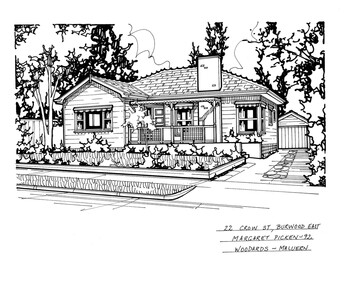 Drawing (series) - Architectural drawing, 22 Crow Street, Burwood East, 1992