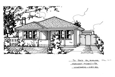 Drawing (series) - Architectural drawing, 70 Bath Road, Burwood, 1994