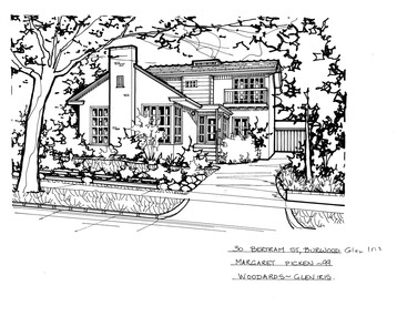 Drawing (series) - Architectural drawing, 30 Bertram Street, Burwood, 1999