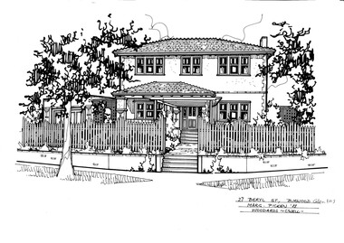 Drawing (series) - Architectural drawing, 27 Beryl Street, Burwood, 1988