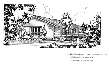 Drawing (series) - Architectural drawing, 26 Cloverdale Close, Burwood, 1994