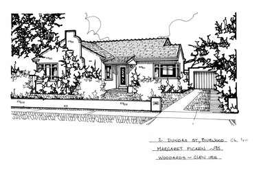 Drawing (series) - Architectural drawing, 2 Dundas Street, Burwood, 1995
