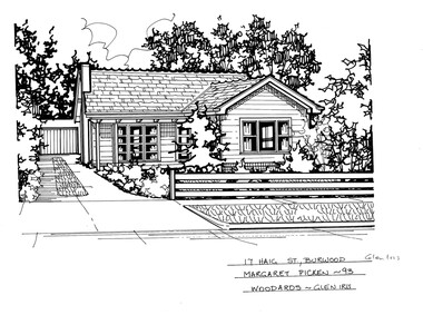 Drawing (series) - Architectural drawing, 17 Haig Street, Burwood, 1993