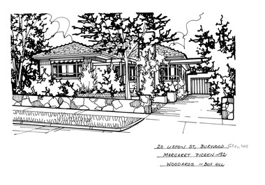 Drawing (series) - Architectural drawing, 20 Liston Street, Burwood, 1992