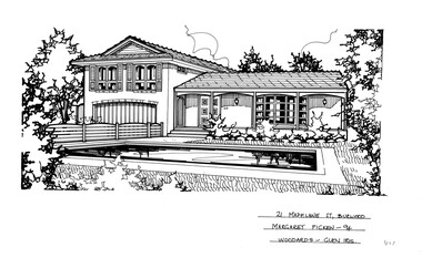 Drawing (series) - Architectural drawing, 21 Madeline Street, Burwood, 1994