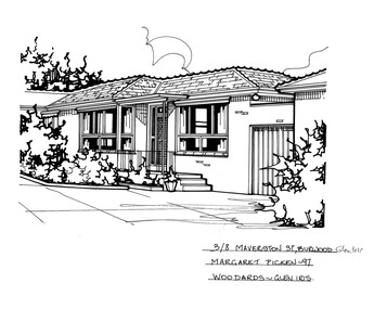 Drawing (series) - Architectural drawing, 3/8 Maverston Street, Burwood, 1997