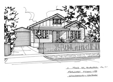 Drawing (series) - Architectural drawing, 11 Mills Street, Burwood, 1999