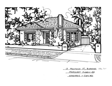 Drawing (series) - Architectural drawing, 13 Montana Street, Burwood, 1993
