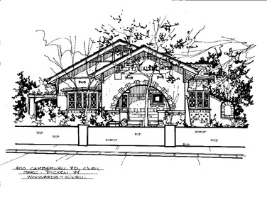 Drawing (series) - Architectural drawing, 400 Camberwell Road, Camberwell, 1988