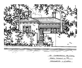 Drawing (series) - Architectural drawing, 411 Camberwell Road, Camberwell, 1993