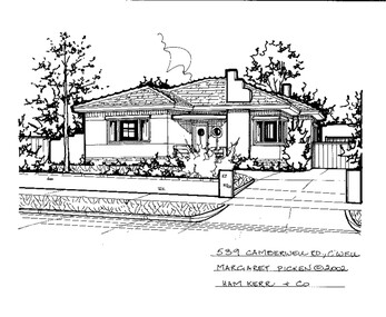 Drawing (series) - Architectural drawing, 539 Camberwell Road, Camberwell, 2002