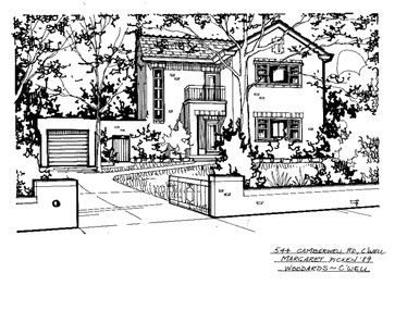 Drawing (series) - Architectural drawing, 544 Camberwell Road, Camberwell, 1989