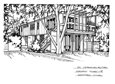 Drawing (series) - Architectural drawing, 551 Camberwell Road, Camberwell, 1998