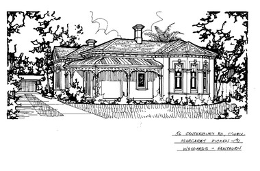 Drawing (series) - Architectural drawing, 56 Canterbury Road, Camberwell, 1991
