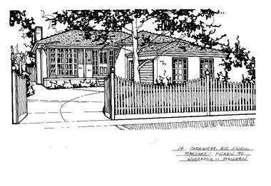 Drawing (series) - Architectural drawing, 14 Carramar Avenue, Camberwell, 1990