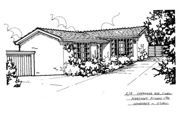 Drawing (series) - Architectural drawing, 2/19 Carramar Avenue, Camberwell, 1992