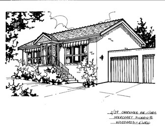 Drawing (series) - Architectural drawing, 2/29 Carramar Avenue, Camberwell, 1991