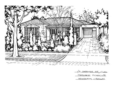 Drawing (series) - Architectural drawing, 1/31 Carramar Avenue, Camberwell, 1999